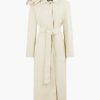 Abbigliamento MAGDA BUTRYM | Cappotto Lungo In Gabardine Crema