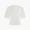 Abbigliamento LVIR | Top In Jersey Con Spacco Posteriore Bianco