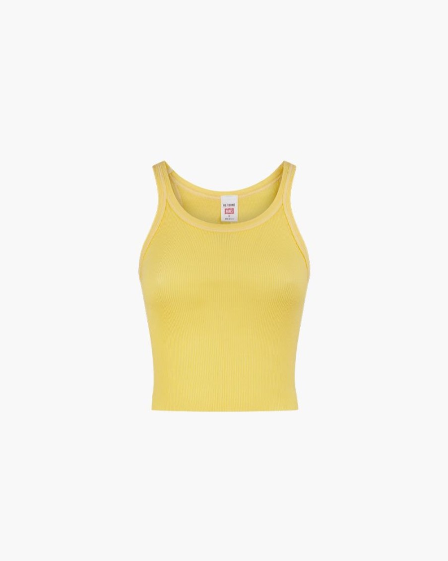 Abbigliamento RE/DONE | Canotta Cropped Giallo