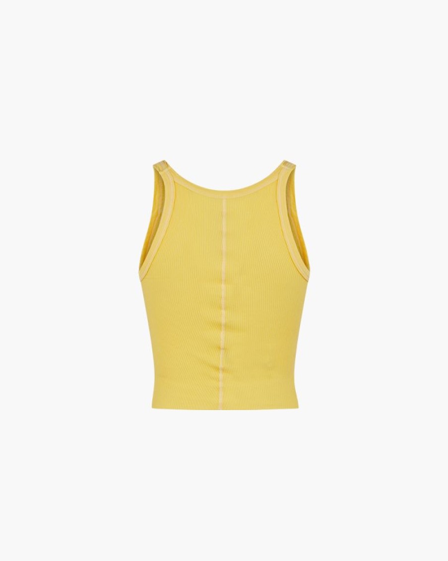 Abbigliamento RE/DONE | Canotta Cropped Giallo