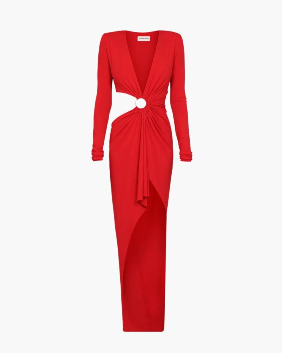 Abbigliamento ALEXANDRE VAUTHIER | Abito Midi In Jersey Rosso