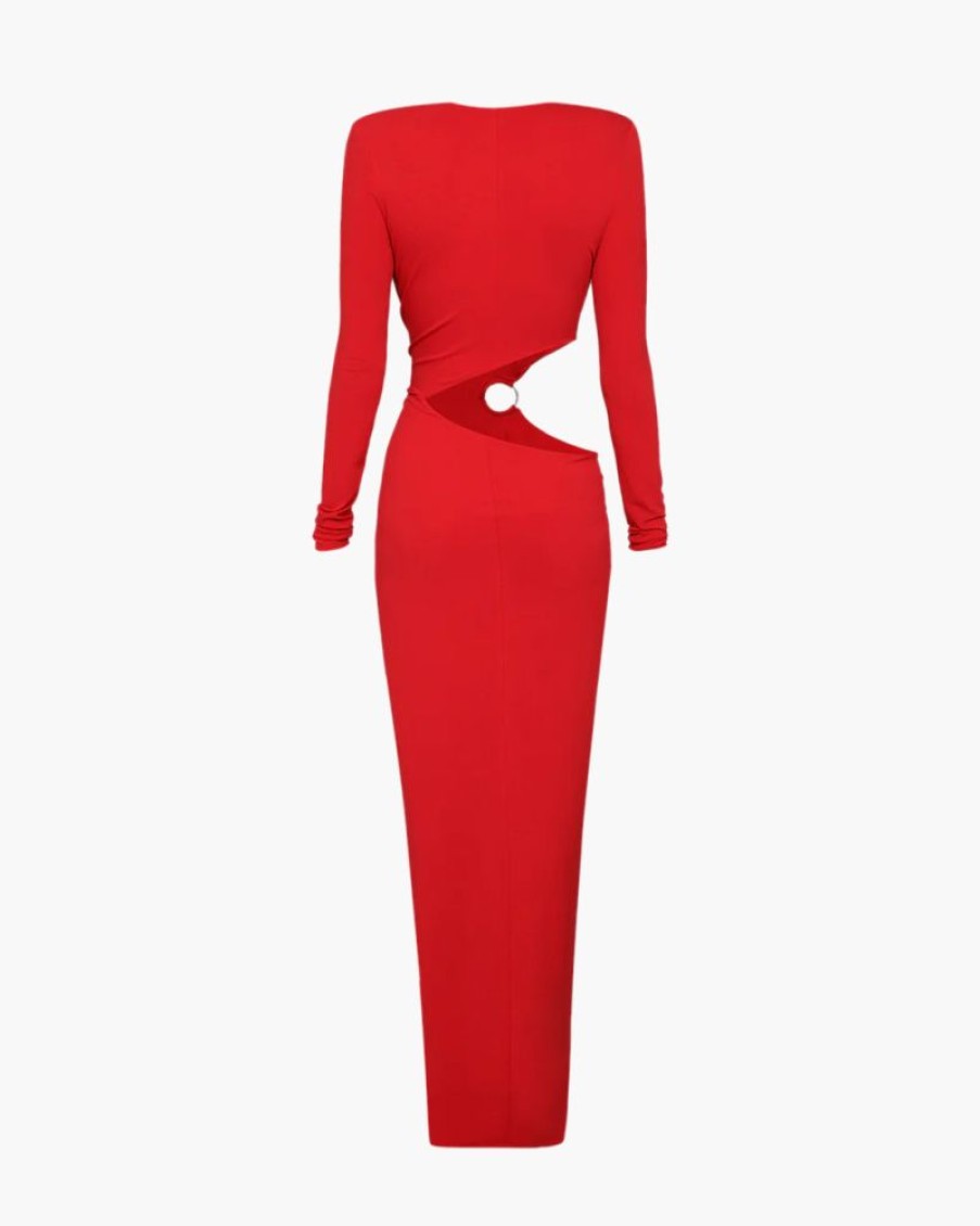 Abbigliamento ALEXANDRE VAUTHIER | Abito Midi In Jersey Rosso