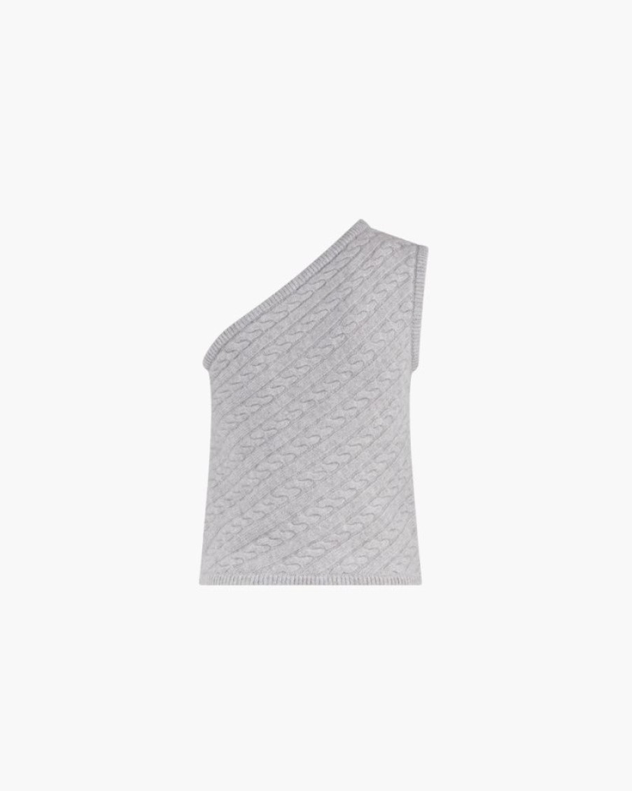 Abbigliamento ZEYNEP ARCAY | Top Monospalla A Trecce Grigio