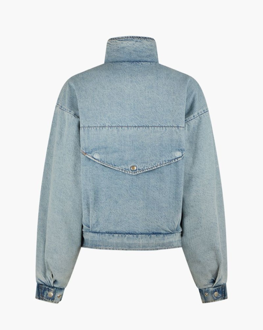 Abbigliamento REV | Bomber Oversize Bree In Denim Light Blue