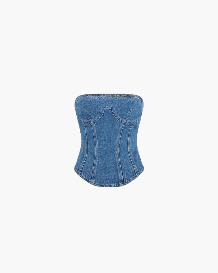 Abbigliamento MAGDA BUTRYM | Corsetto In Denim Blu