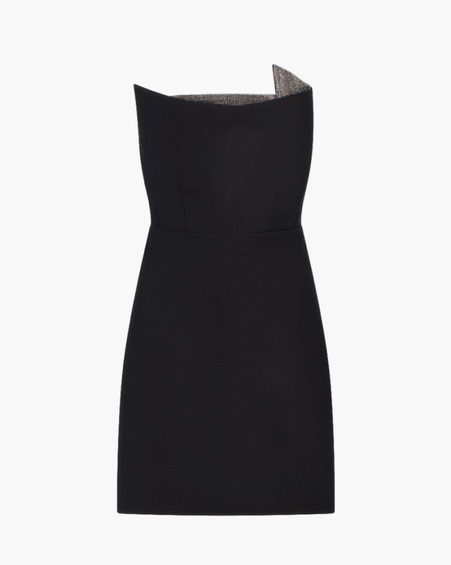 Abbigliamento ROLAND MOURET | Abito Mini In Lana E Seta Nero