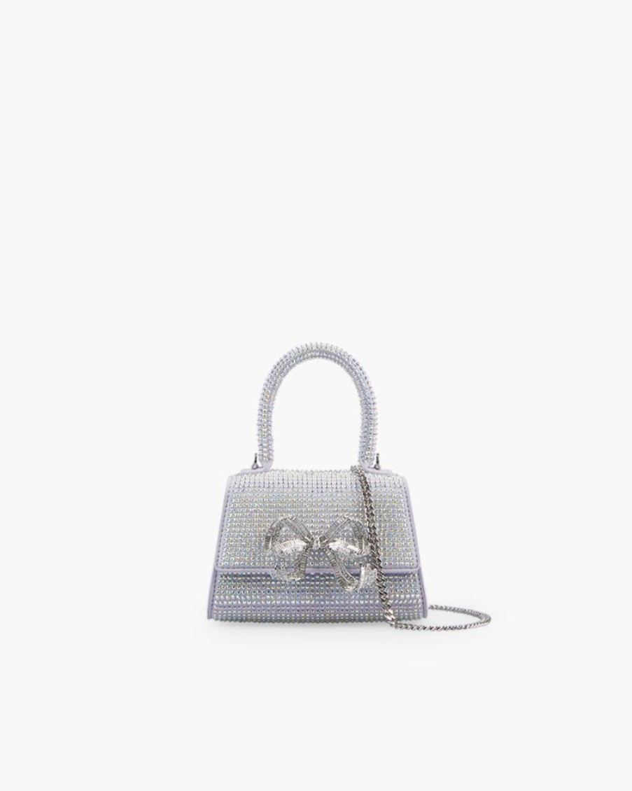 Borse SELF-PORTRAIT | Borsa Micro Con Fiocco E Strass Lilla