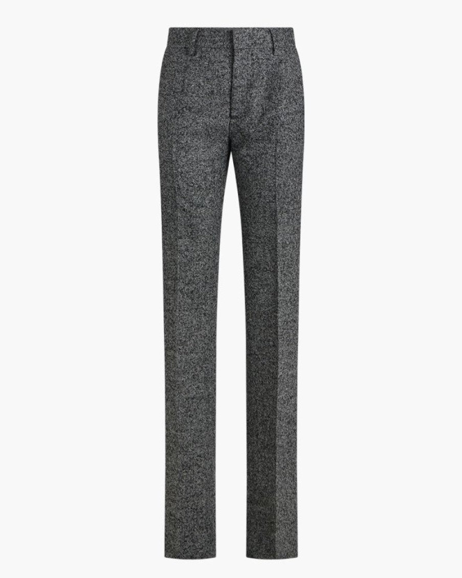 Abbigliamento ALESSANDRA RICH | Pantaloni In Tweed Di Lana Grigio