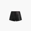 Abbigliamento THE ANDAMANE | Shorts Polly In Pelle Vegana Nero