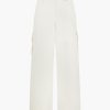 Abbigliamento LVIR | Pantalone Cargo In Cotone Bianco