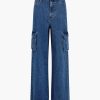 Abbigliamento SELF-PORTRAIT | Pantaloni Cargo In Denim Blu