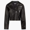 Abbigliamento REV | Bomber Biker Ariadne In Pelle Nero