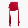 Abbigliamento MAGDA BUTRYM | Gonna Mini Drappeggiata Rosso