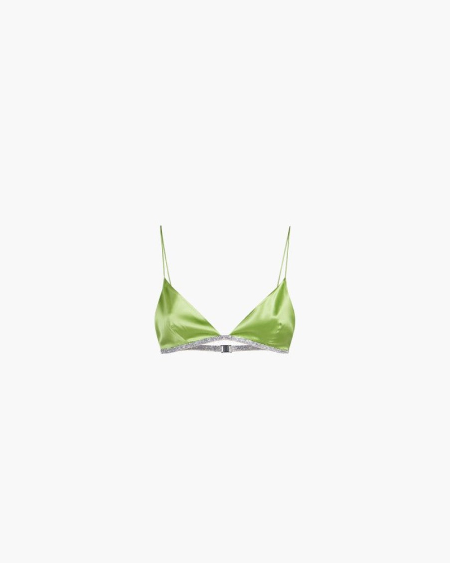 Abbigliamento NUE' | Bralette Rosie In Seta Verde