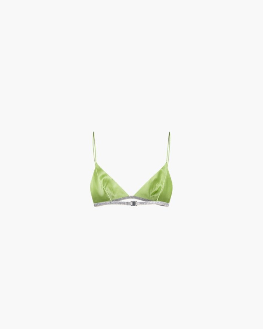 Abbigliamento NUE' | Bralette Rosie In Seta Verde