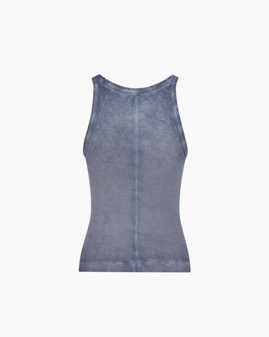 Abbigliamento RE/DONE | Canotta Ribbed Blu Haze