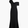 Abbigliamento ROLAND MOURET | Abito Midi Asimmetrico Nero