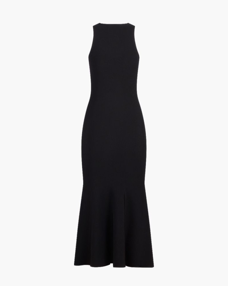 Abbigliamento ROLAND MOURET | Vestito Midi In Maglia Nero