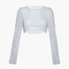 Abbigliamento SANTA BRANDS | Crop Top Crystal Argento