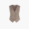 Abbigliamento SABLYN | Gilet Con Scollo A V Tuli Beige