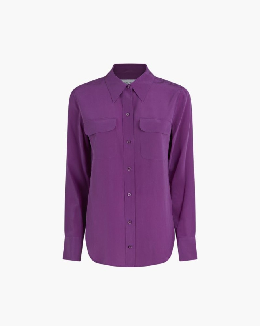 Abbigliamento EQUIPMENT | Camicia A Maniche Lunghe Viola