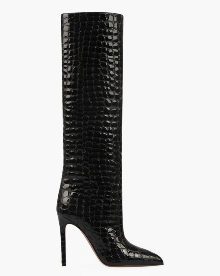 Scarpe PARIS TEXAS | Stivale Stiletto Stampa Croco Glossy Nero