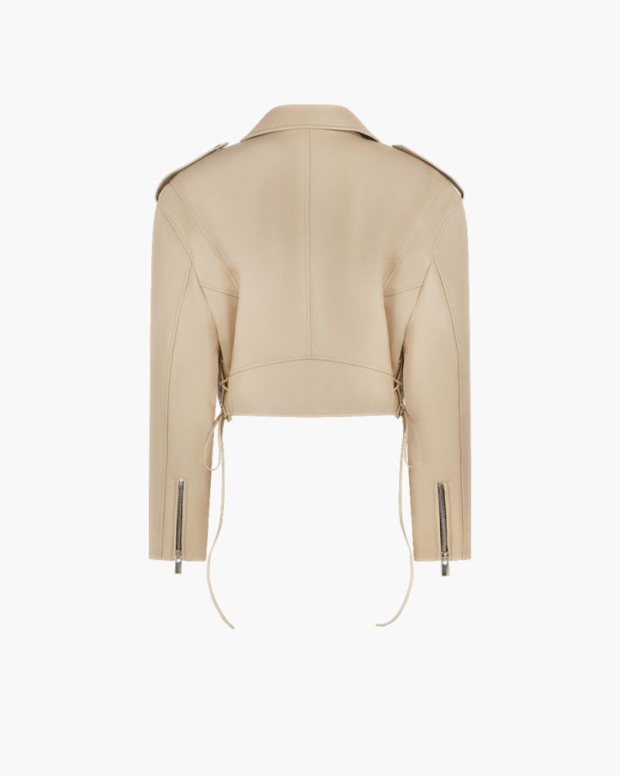 Abbigliamento MAGDA BUTRYM | Giacca Crop Biker Beige