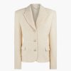 Abbigliamento MAGDA BUTRYM | Blazer Boucle A Doppio Petto Crema