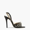 Scarpe ALESSANDRA RICH | Sandalo In Pelle Con Borchie Nero