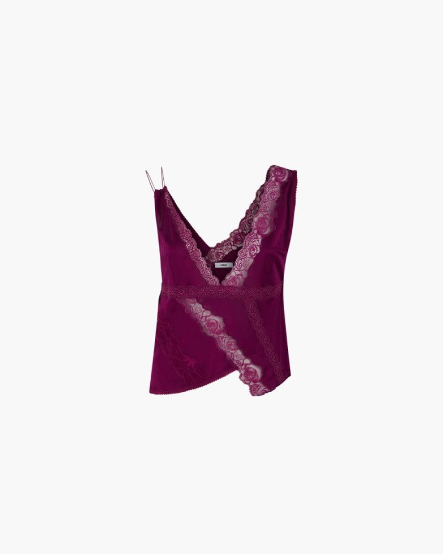 Abbigliamento VAILLANT | Top Viola Con Dettagli In Pizzo