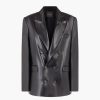 Abbigliamento THE ANDAMANE | Blazer Pixie In Pelle Vegana Nero